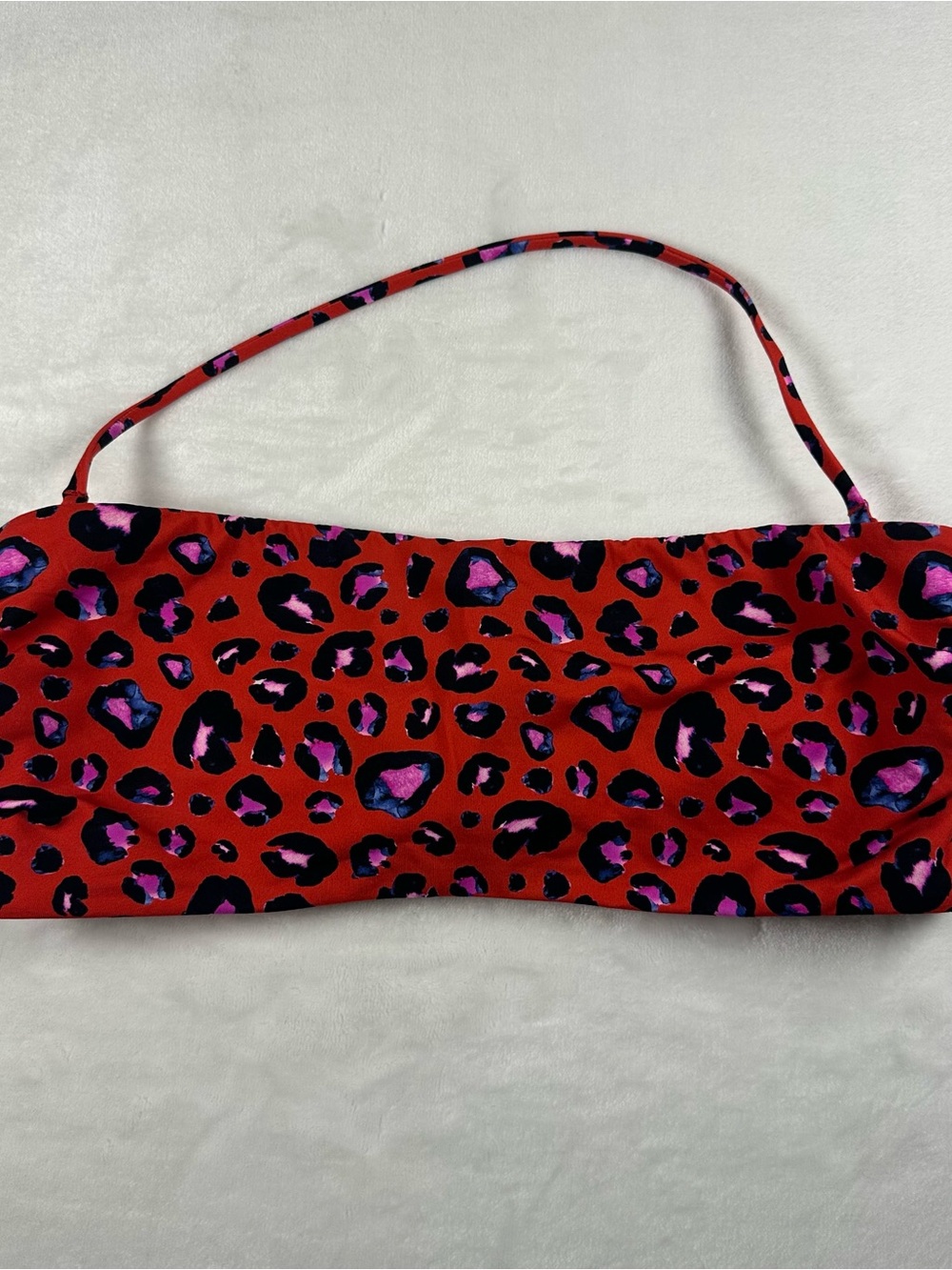 Victoria's Secret Red Leopard-Print Bandeau with Skinny Strap